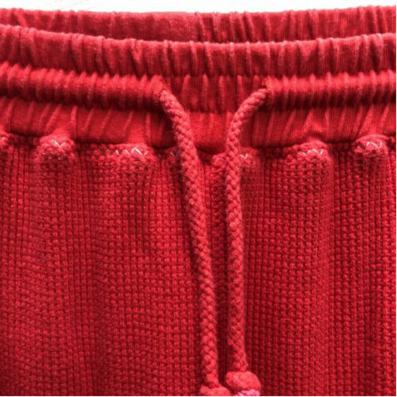 Vintage Vittadini Sport Red Waffle Knit Cotton Athleisure Pull on Pants. Medium - Picture 6 of 9